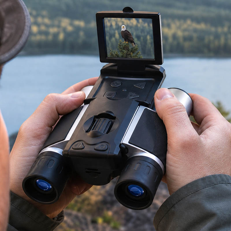 digital-binoculars-camera-wildguarder-wg20-1 WILDGUARDER® WG20 - HD Digital Binoculars Camera 10x Optical Zoom 8X digital Zoom For Hunting Bird Watching - Image 1
